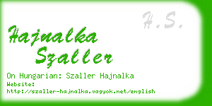 hajnalka szaller business card